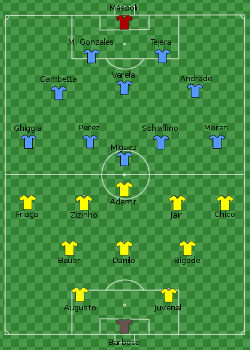 Skład Urugwaju i Brazylii w finale